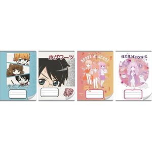 EPLUSM ZESTAW 4x ZESZYT W LINIĘ 32k HARRY POTTER ANIME