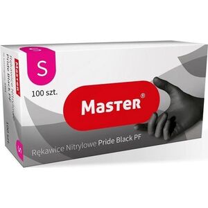 UN RÄKAWICE NITRYLOWE CZARNE MASTER PRIDE ROZMIAR S