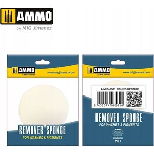 Vallejo Ammo: Remover Sponge for Washes & Pigments - Round Sponge (1)