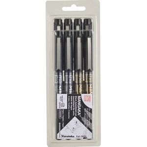 Artequipment ZIG CARTOONIST MANGAKA Black 8-set