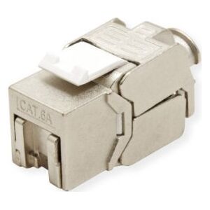Triton VALUE Cat.6A (Class EA) Keystone, RJ-45, ekranowany, srebrny, beznarzędziowy