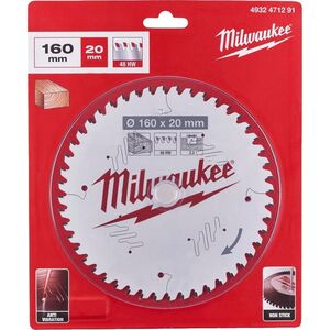 Milwaukee MILWAUKEE CIRCULAR SAW 160x20x2.2x48z WOOD - CLEAN CUTTING CSB P W