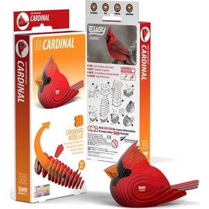 Fat Brain Toys Ptak Kardynał Szkarłatny Eugy. Eko Układanka 3D