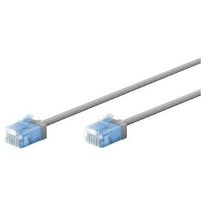 Goobay Ultra-elastyczny CAT 6A kabel krosowy, slim, U/UTP, szary - Długość kabla 10 m