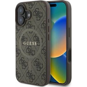 Guess Guess GUHMP16SG4GFRW iPhone 16 6.1" brązowy/brown hardcase 4G Ring Classic Logo MagSafe