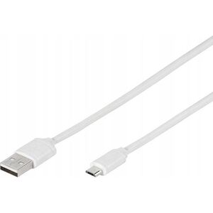 Kabel USB Vivanco Vivanco cable USB - microUSB 1.0m, white (35816)