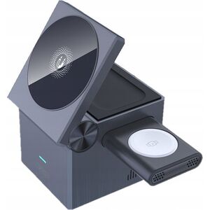 XO XO wireless charging station 3in1 CX027 QI2 15W, black