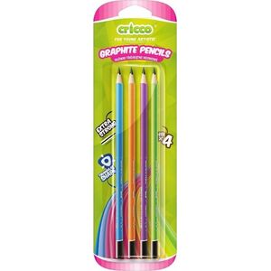 Cricco Ołówek trójkątny neon HB 4szt CRICCO