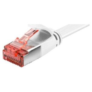 Goobay Goobay CAT 6 Flach-Patchkabel RJ-45 (M) zu RJ-45 (M) U/FTP, weiß, 500cm