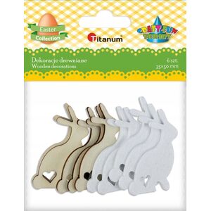 Titanum Drewniane zaj±ce 33x50mm białe 10szt