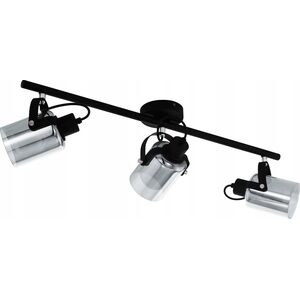 Lampa sufitowa EGLO SPOT LIGHT BERREGAS 3XE27 BLACK/CHROME