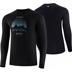 Brubeck LS1414M Koszulka męska z długim rękawem OUTDOOR WOOL PRO czarny XXL - GÓRY 14