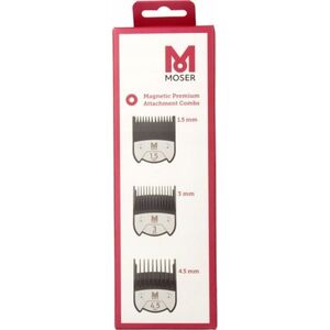 Moser MOSER 1801-7010 Magnetic attm.comb set 1,5/3/4,5mm cart.