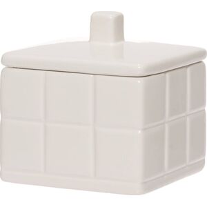 Ceramiczny pojemnik na akcesoria łazienkowe TORINO, 9 x 9 x 10 cm