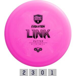 Discmania Pink Diskgolfo diskas Putter SOFT EXO LINK Evolution Rožinė