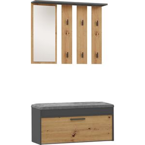 Topeshop Garderoba Parma Antracyt/artisan Lumarko!
