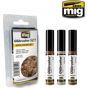 Vallejo Ammo: Oilbrusher Set - Earth Colors Set