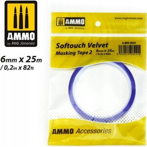 Vallejo Ammo: Softouch Velvet Masking Tape 2 (6 mm x 25 m) 