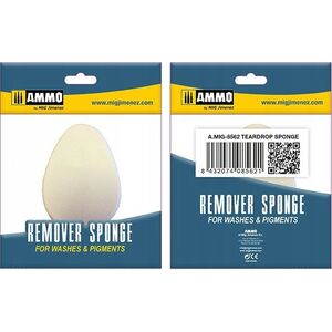 Vallejo Ammo: Remover Sponge for Washes & Pigments - Teardrop Sponge (2)