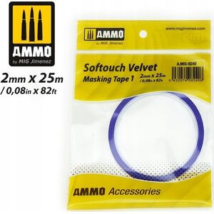 Vallejo Ammo: Softouch Velvet Masking Tape 1 (2 mm x 25 m)