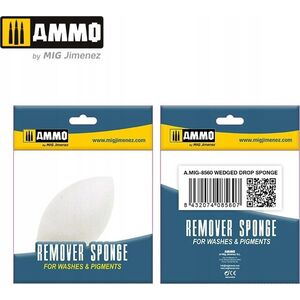 Vallejo Ammo: Remover Sponge for Washes & Pigments - Wedged Drop Sponge (1)