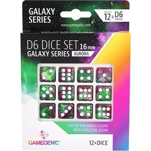 Gamegenic Gamegenic: Galaxy Series - D6 Dice Set (16 mm) - Aurora