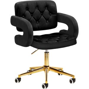 Activeshop 4Rico Krzesło obrotowe QS-OF213G aksamit czarne