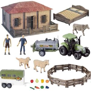 ProNice ZESTAW FARMA DLA DZIECI GOSPODARSTWO 2 ROLNIKÓW ZWIERZĘTA TRAKTOR ZAGRODA