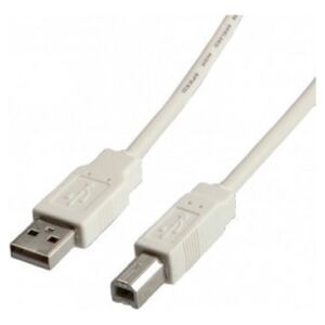 Kabel USB Secomp Kabel USB 2.0, typ A-B, beżowy, 3 m