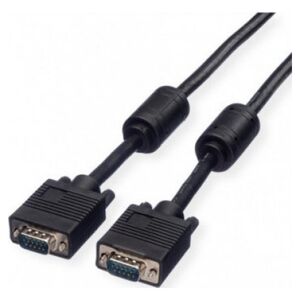 Kabel Secomp Kabel SVGA + ferrytowy, +DDC, HD15, M/M, czarny, 3 m