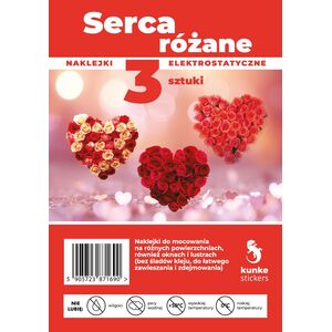 BREWIS Naklejki Serca Różane 3szt