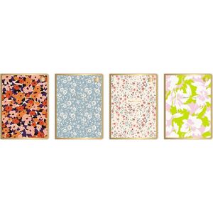 Interdruk Zeszyt A5/60K kratka Metallic Floral (10szt)