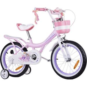 Royalbaby RoyalBaby rower dziecięcy JENNY 16" koszyk kółka boczne kokardki RB16G-4