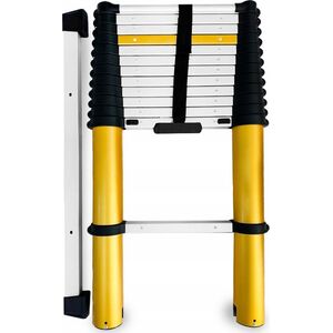 AWTools DRABEST ALUMINUM TELESCOPIC LADDER 13 steps 3.8 m MAX 150 kg