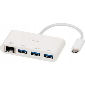 Adapter USB Vivanco Vivanco adapter USB-C - LAN + hub 3-port (45388)