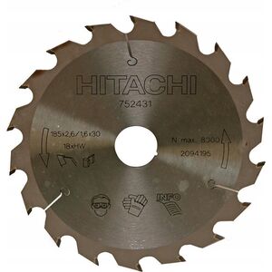 Hikoki Wood cutting disc 185x30mm HITACHI 18 teeth