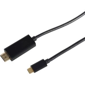 Adapter AV Alcasa S-Conn 10-56025 adapter kablowy 1 m HDMI Typu A (Standard) USB Type-C Czarny