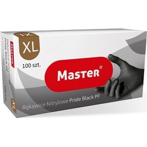 UN RÄKAWICE NITRYLOWE CZARNE MASTER PRIDE ROZMIAR XL