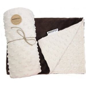 Mimikoko MIMIKO Pets Kocyk MinkyDot 100x75cm Jasny Beż Brąz