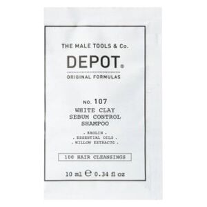 Raywell Depot, 100 Hair Cleansing No. 107, Kaolin, Hair Shampoo, For Regulation Of Excessive Sebum, 10 ml For Men