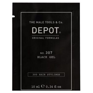 Milk Shake Depot, 300 Hair Stylings No. 307 Black, Botanical Complex, Hair Styling Gel, Temporary Coverage & Volume, Medium Hold, 10 ml For Men