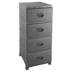 Triton Komoda RATTAN 38x45x90 szara