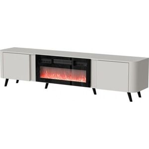 Cama Meble Szafka RTV VOLARE 200x39x49 kaszmir + kominek