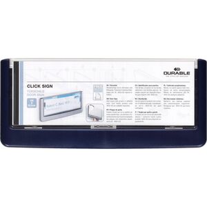 Durable TABLICZKA INFORMACYJNA 149X52.5MM DURABLE CLICK SIGN 486007 GRANATOWA Z WYSOKIEJ JAKOŚCI PLASTIKU