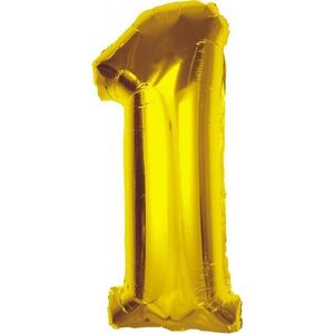GoDan Balon foliowy Smart cyfra 1 złota 92cm