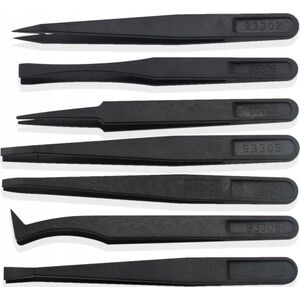CoreParts 7 in 1 Black Plastic Tweezers