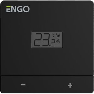 Engo Engo przewodowy regulator temperatury, czarny zasilanie bateryjne EASYBATB