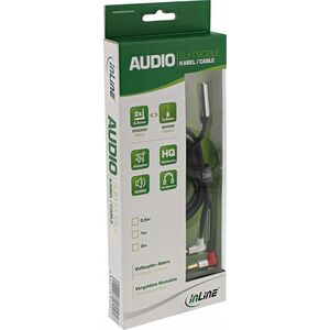 InLine InLine® Slim Audio Plane headphone adpter cable, 2x 3.5mm M to 3.5mm F 3pin, 0.15m