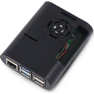 OEM Obudowa do Raspberry Pi 5 z wentylatorem i radiatorami - ABS - czarna}