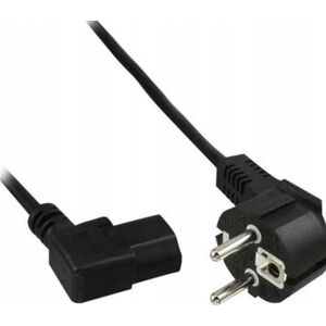 Kabel zasilający InLine InLine® Power cable, Schutzkontakt angled to C13 left angeled, black, 5m